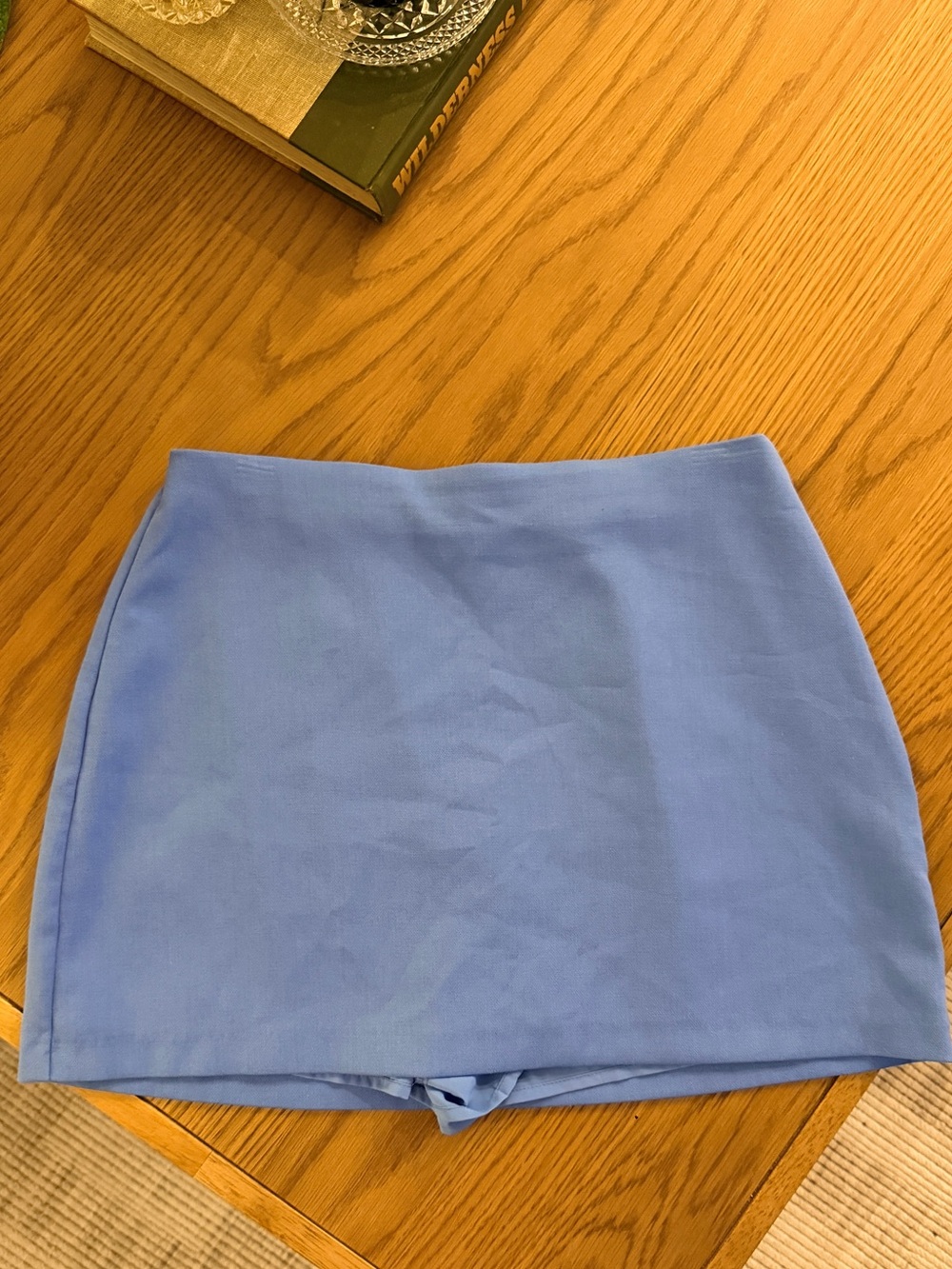 Abercrombie & Fitch Light Blue Curve Love Mini Skort